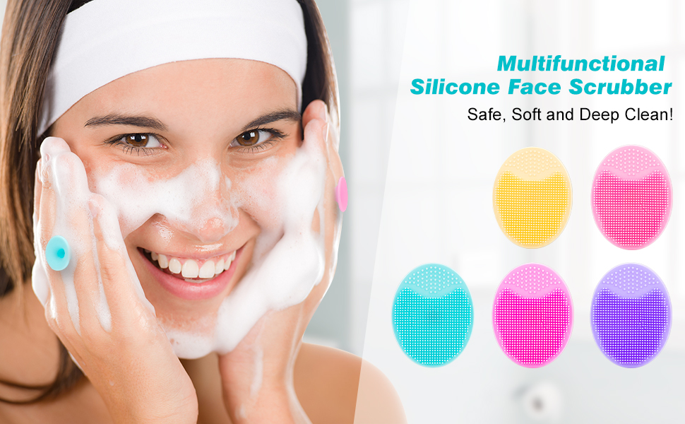 Multifunctional Silicone Face Scrubber Safe, Soft and Deep Clean!